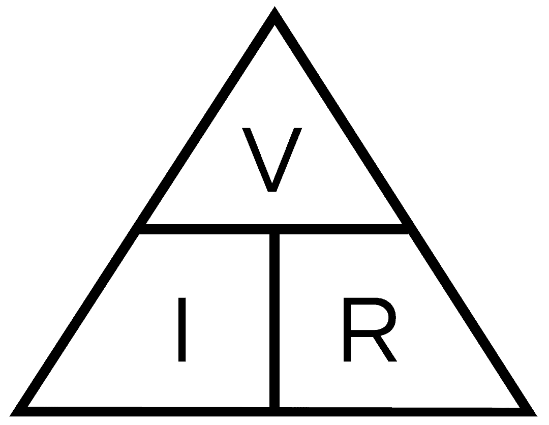 The Ohm's law triangle