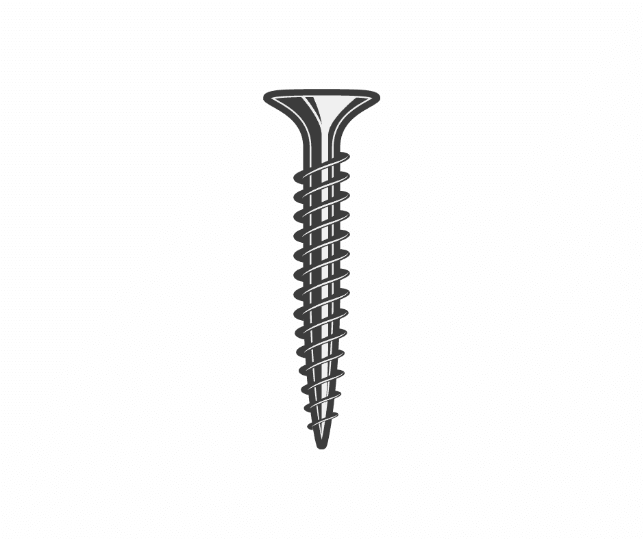 Countersunk screw head