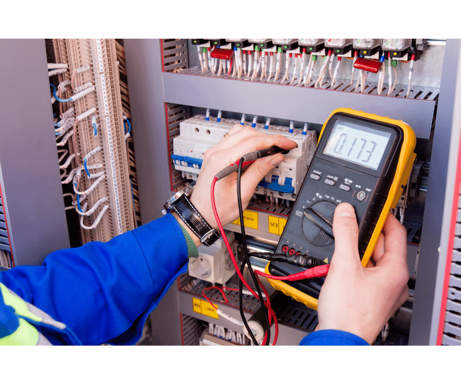 Electrical engineer testing