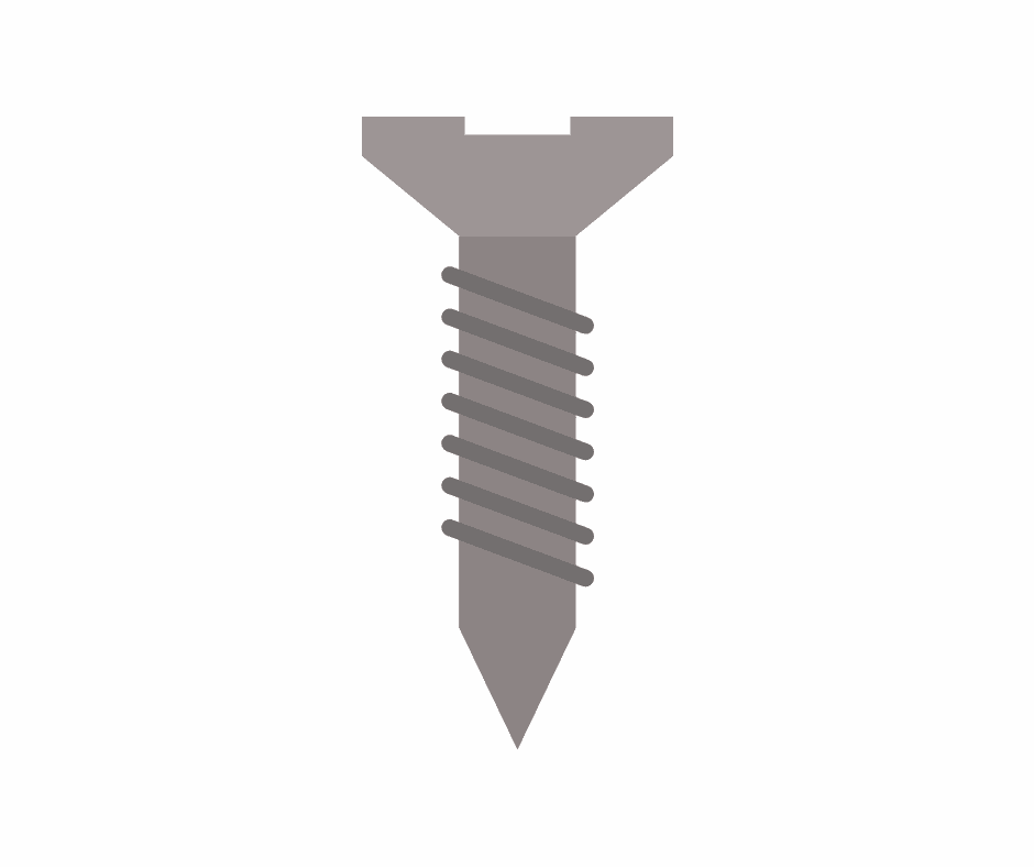 Flat head screw