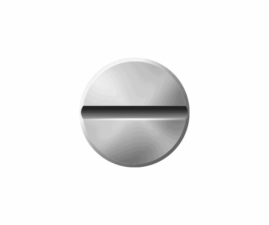 Slotted or flat drive head