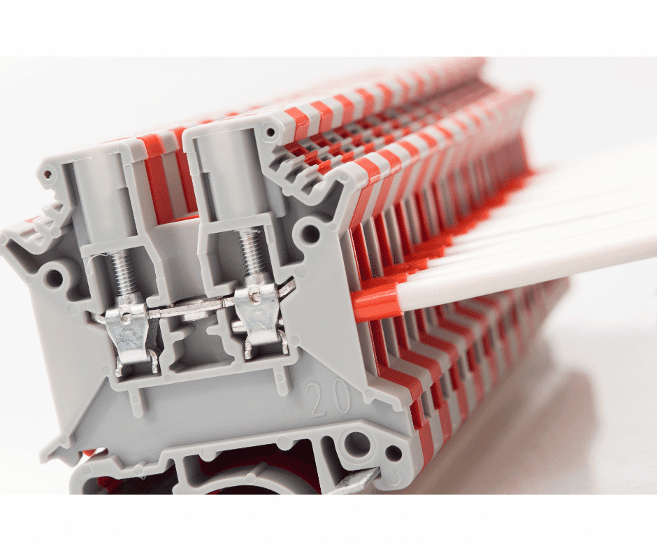 Terminal blocks with wires in