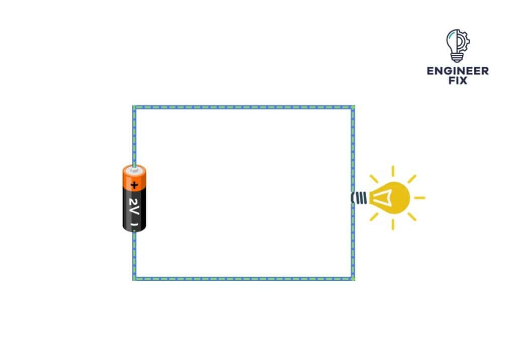 Voltage flowing through a circuit - 2 volts