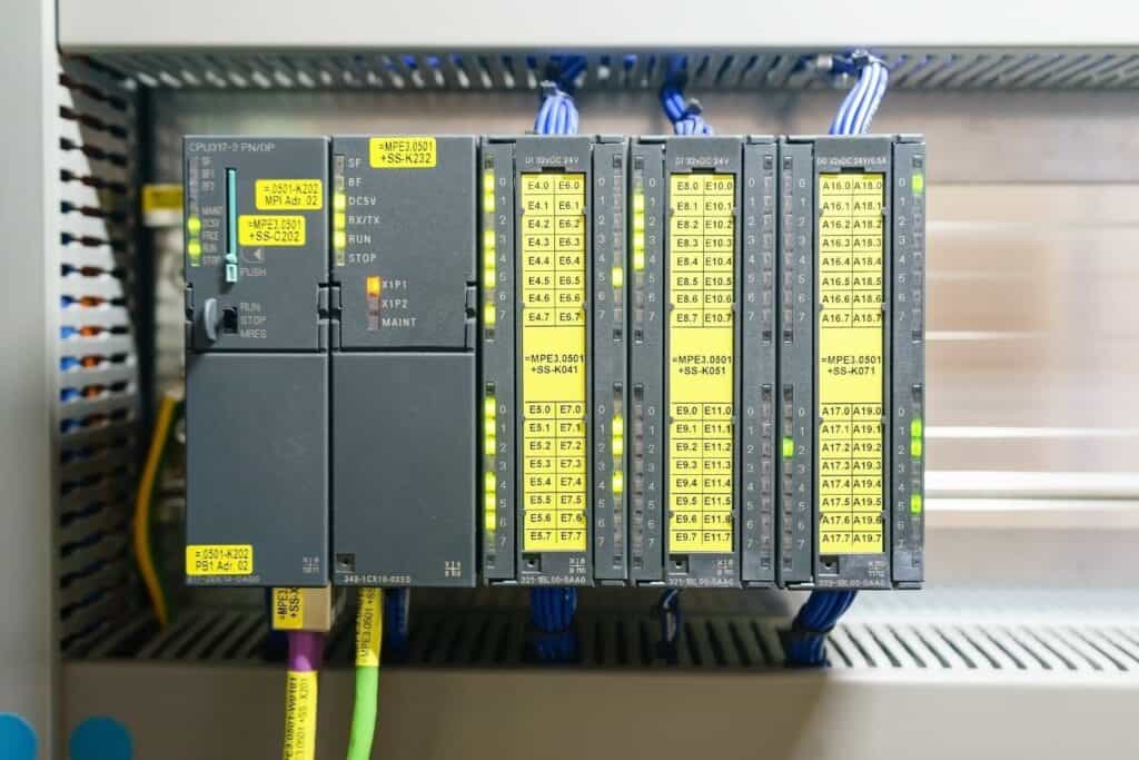 A close-up of a PLC