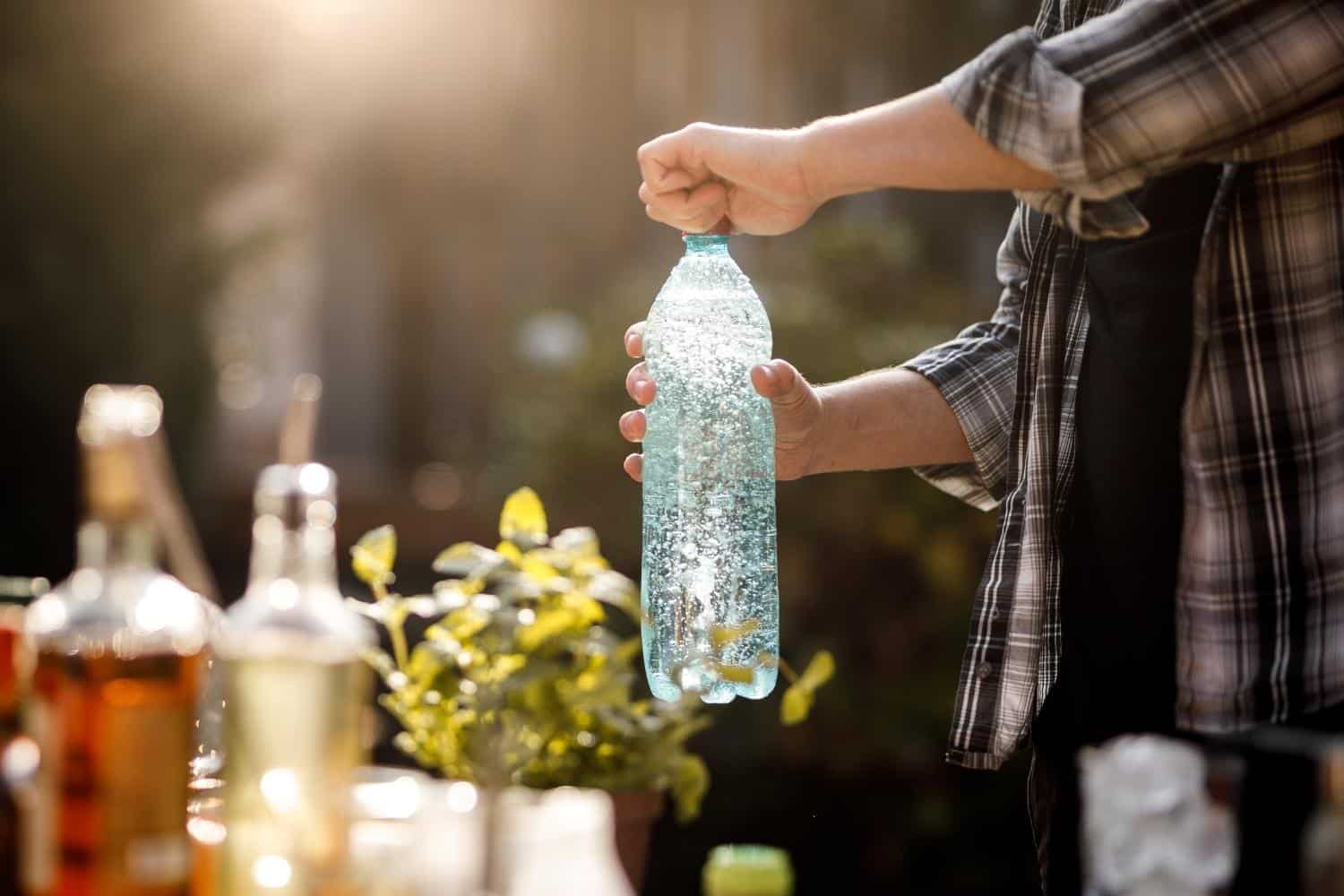 Opening A Bottle Of Carbonated (Sparkling) Water