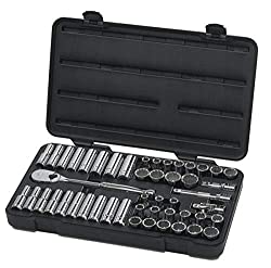 Gearwrench 49 Piece Socket Set With SAE (Imperial) And Metric Sockets – 80700D